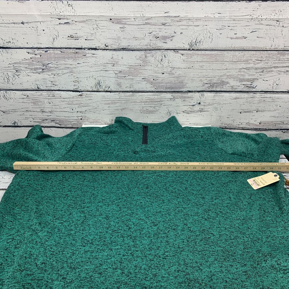 St John's Bay Quarter‎ Zip Pullover Sweater Cadium Green Black [Size4X] NWT - Picture 5 of 10